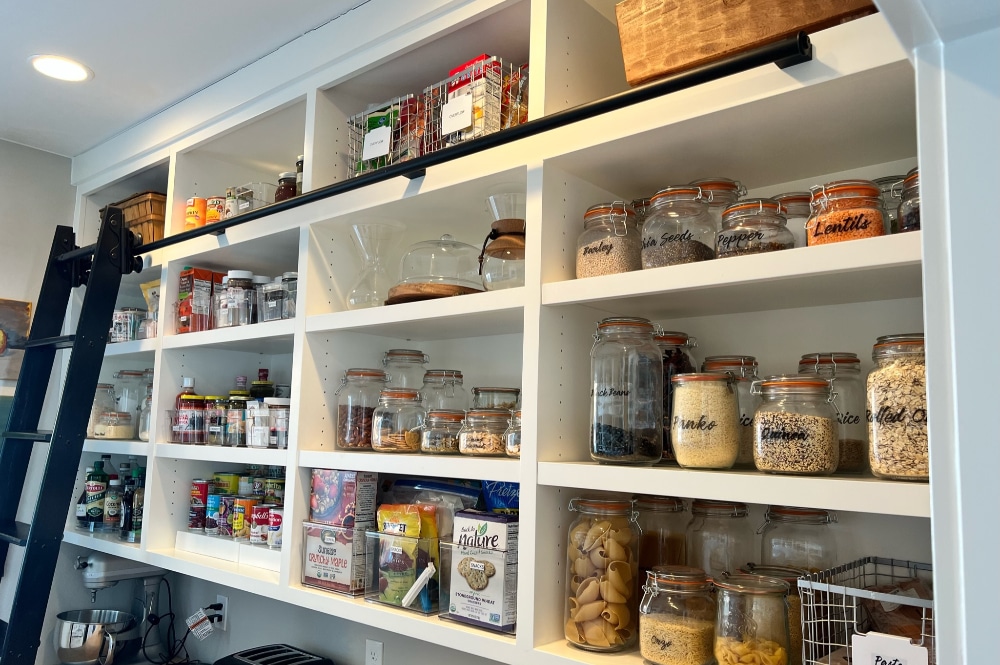 Kitchen pantry organized