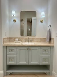 Clean organized bathroom