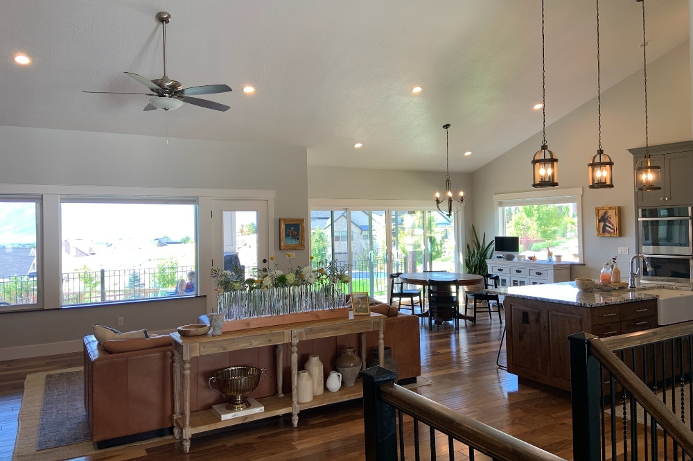 Staged home living room